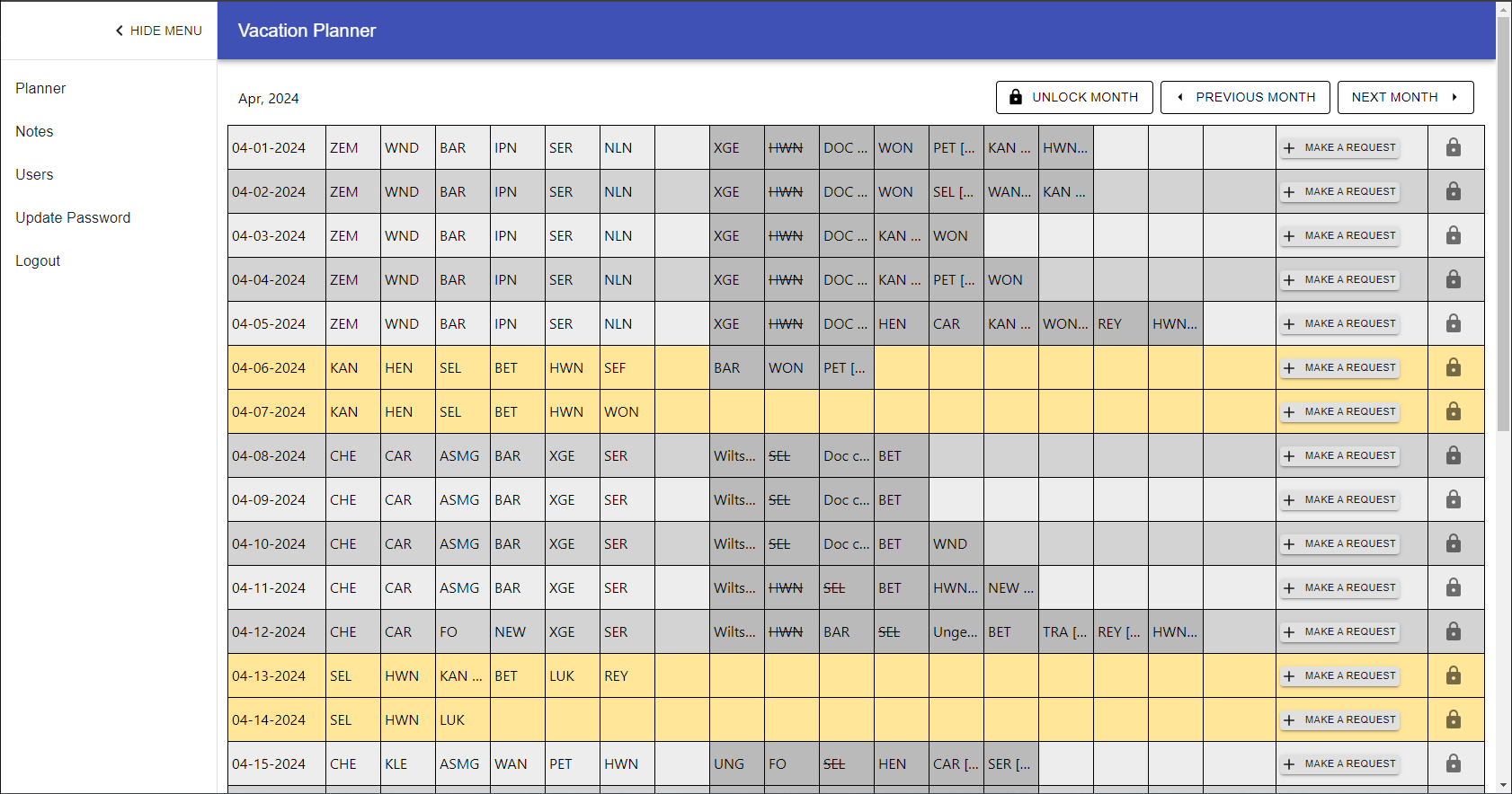 Vacation Planner