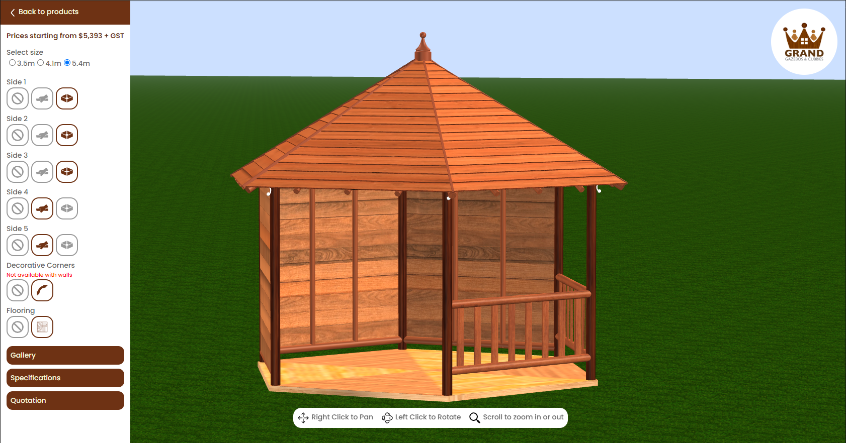 Gazebo Builder App